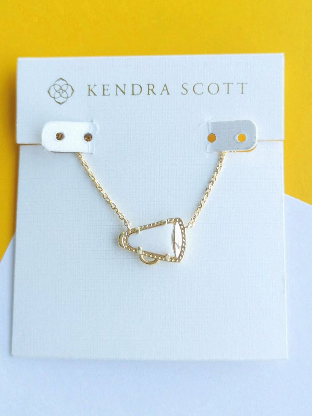 Cheer Gold White Mother-of-Pearl Necklace by Kendra Scott